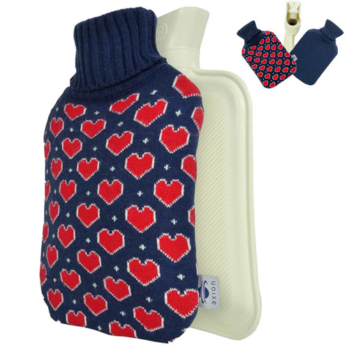 Wärmflasche mit bezug rote - wärmflasche, 2l