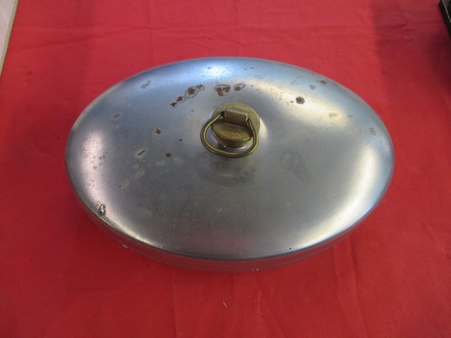 Vintage aluminium wärmflasche - aluminium,