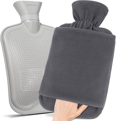 Wärmflasche mit vliesbezug - wärmflasche,