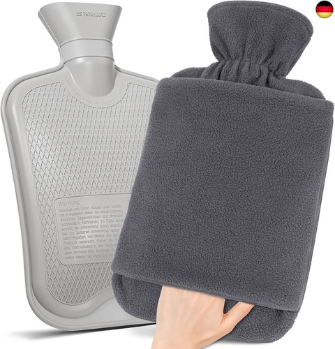 Wärmflasche mit vliesbezug - wärmflasche,